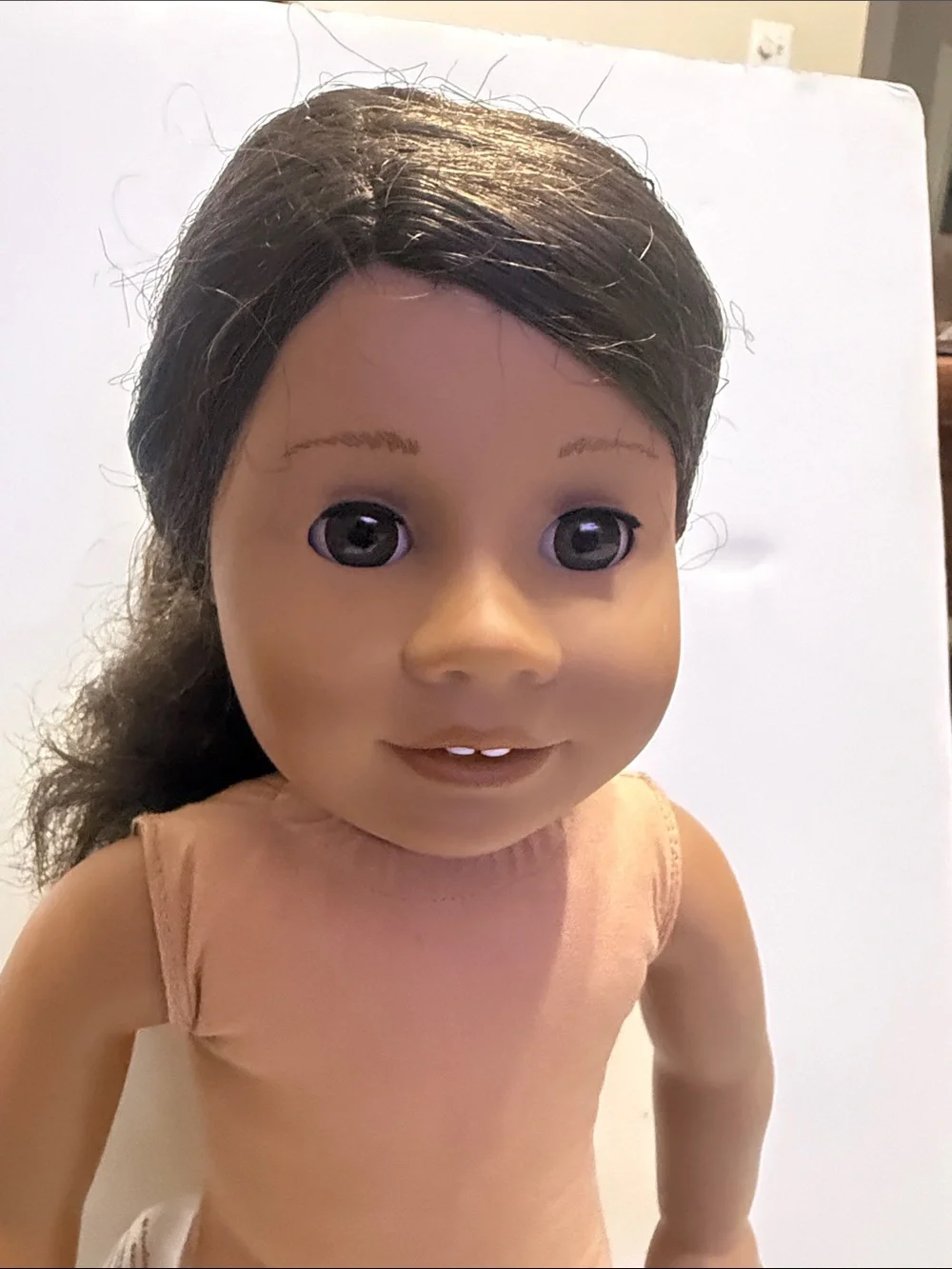 American Girl Brown-Haired Doll with Tan Bodysuit